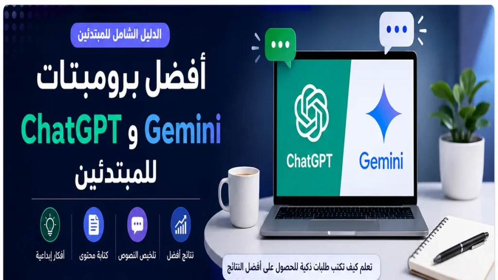 أفضل برومبتات ChatGPT و Gemini للمبتدئين أفضل برومبتات ChatGPT و Gemini للمبتدئين