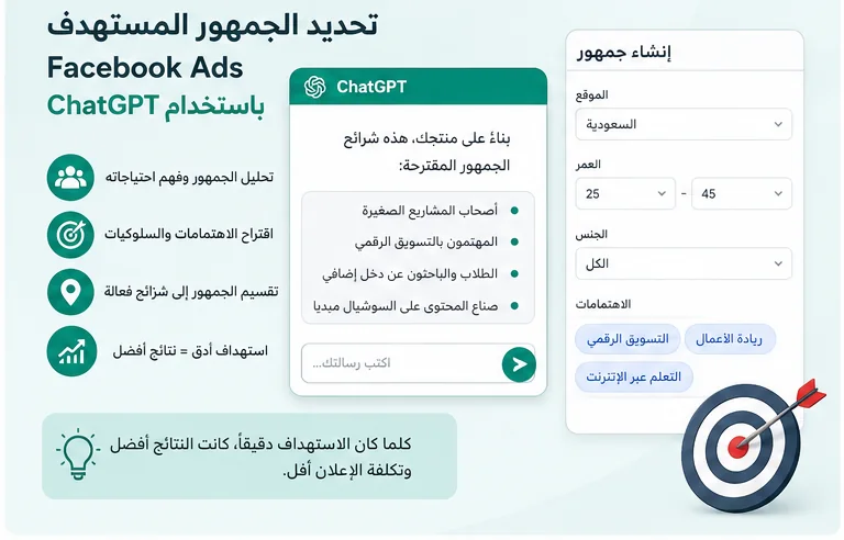 تحديد الجمهور المستهدف في Facebook Ads باستخدام ChatGPT