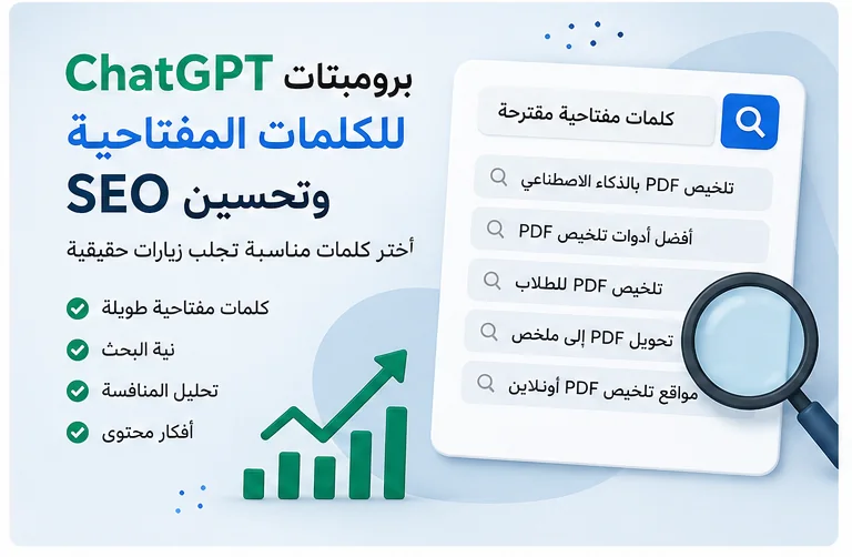 برومبتات ChatGPT للكلمات المفتاحية وتحسين SEO