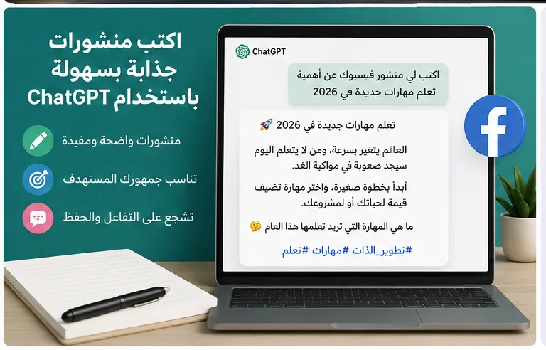 كتابة منشورات السوشيال ميديا باستخدام ChatGPT