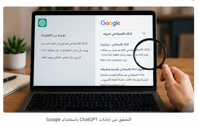 التحقق من إجابات ChatGPT باستخدام Google