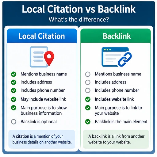 الفرق بين Local Citation والباك لينك في Local SEO